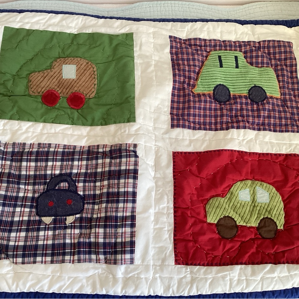 Pottery Barn Kids Patchwork Cars Standard Shams (2)